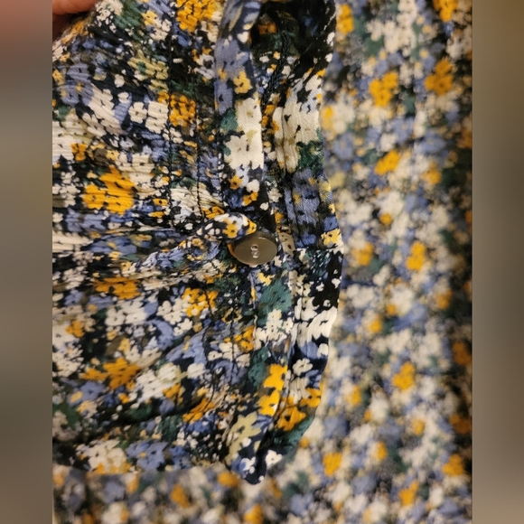 J.Jill Floral Button Front Blouse XL - Picture 6 of 8